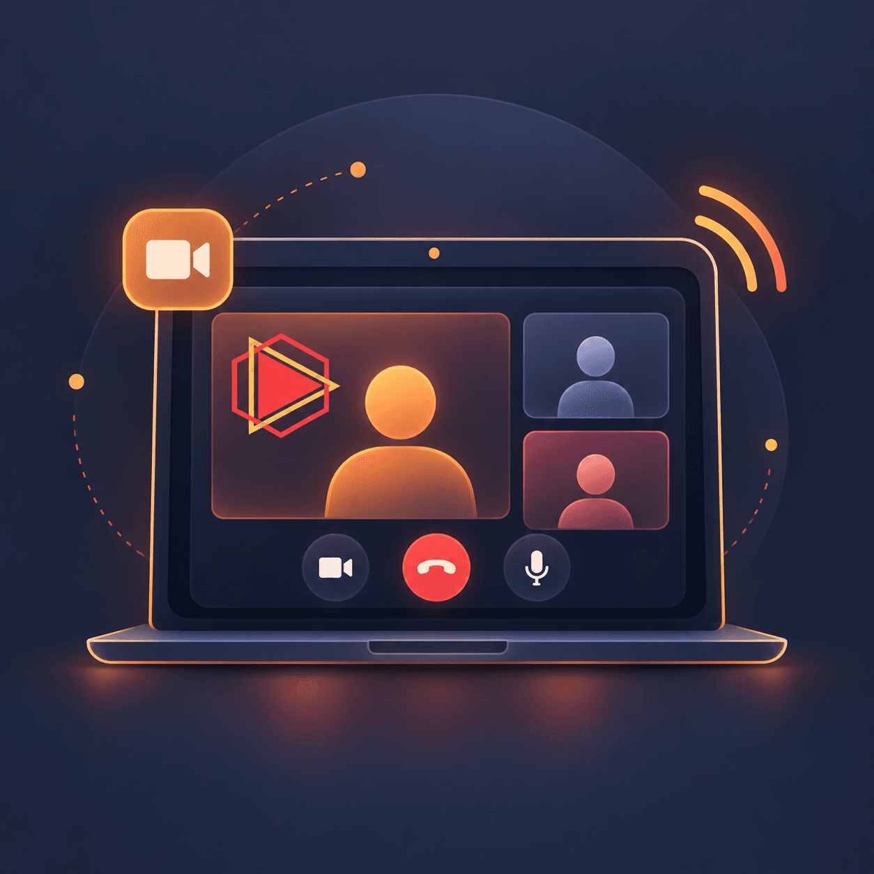 Wevent-branded video meeting with participant tiles and call controls.
